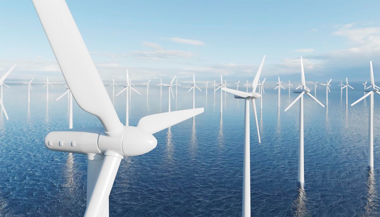 Ilustrasi turbin angin.