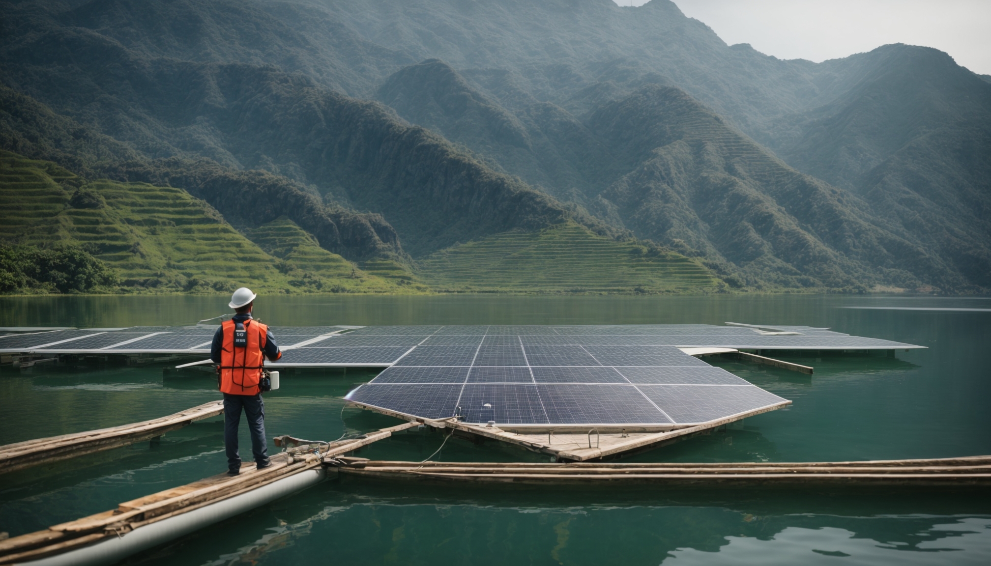 Dokumentasi Lengkap Proyek Panel Surya Terapung di Danau Jawa